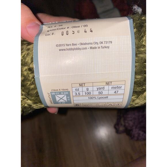 NWT Yarn Bee lyocell discontin Spice Ivory Gold Olive Plum Peacockle lot 7 skins - Picture 5 of 6